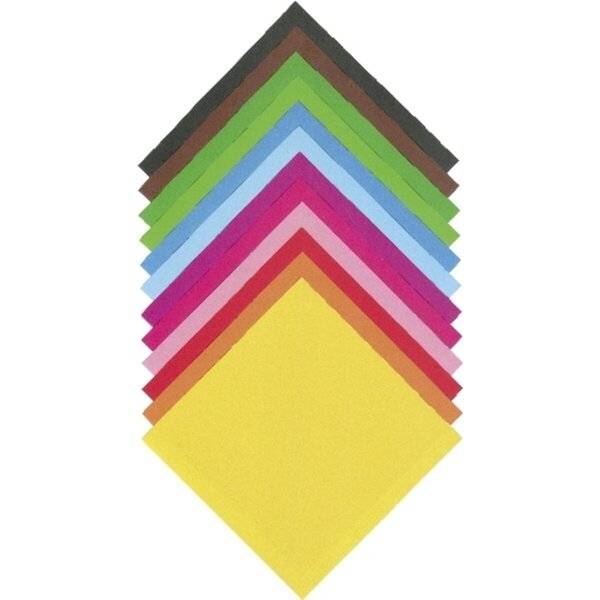 Faltblätter Origamipapier - 13 x 13 cm 12 Farben 96 Blatt.