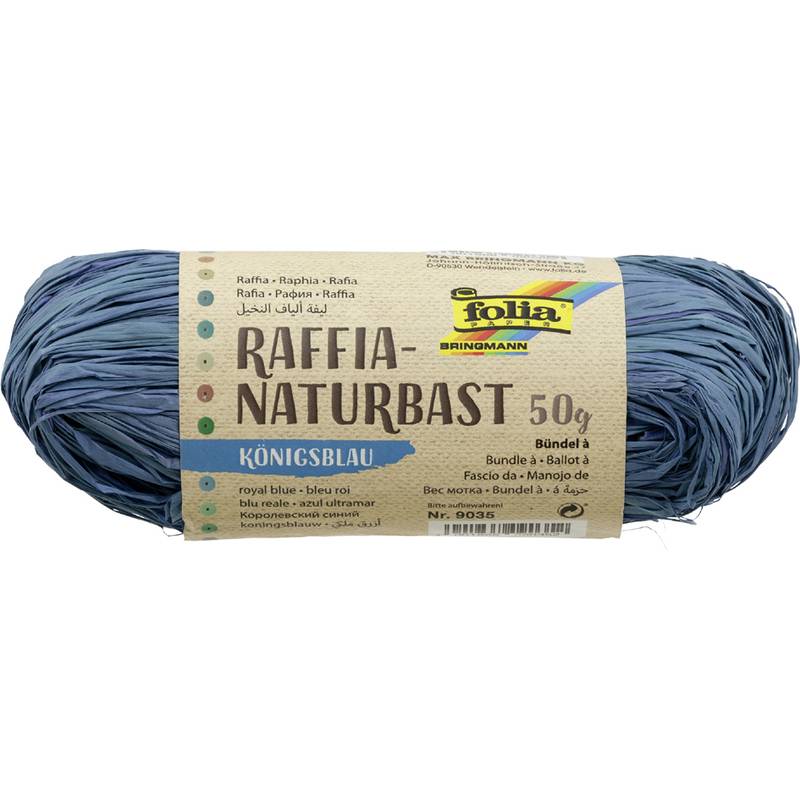 folia Raffia-Naturbast, 50 g, königsblau