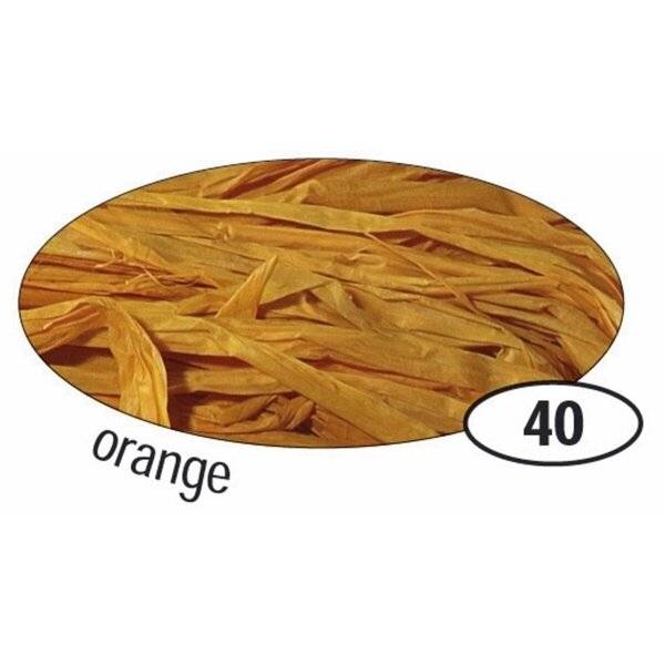 Naturbast Raffia - matt orange 50 g.