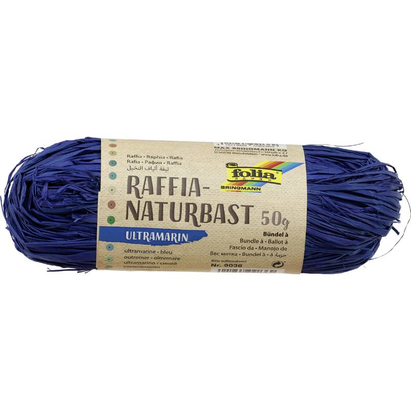 folia Raffia-Naturbast, 50 g, ultramarin