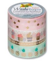 Folia Hotfoil gold - Muster - Papier - 10 m - 15 mm - 40 g - 4 Stück(e) - Washi