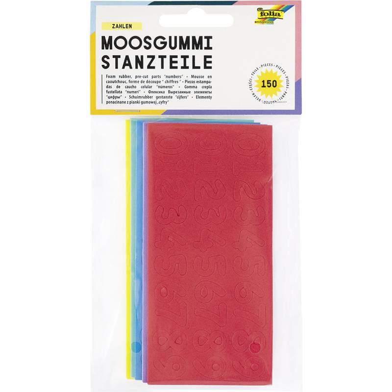 folia Moosgummi-Stanzteile "Zahlen"