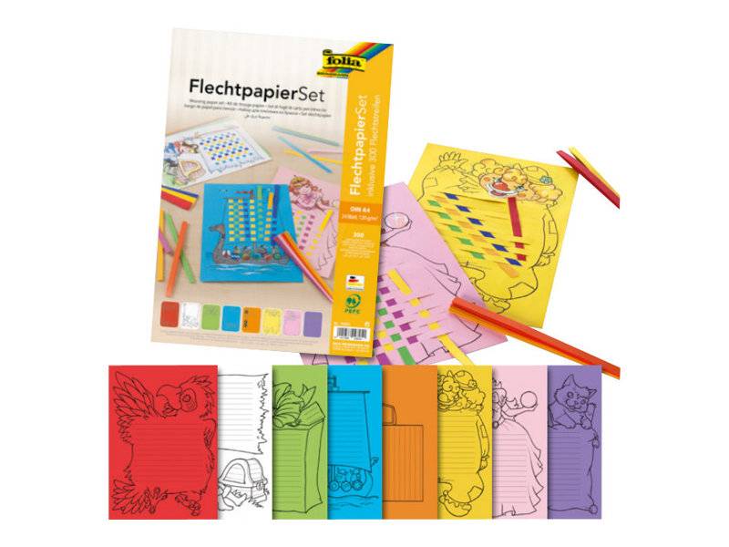Folia FlechtpapierSet DIN A4 - Papier - A4 - 24 Blätter