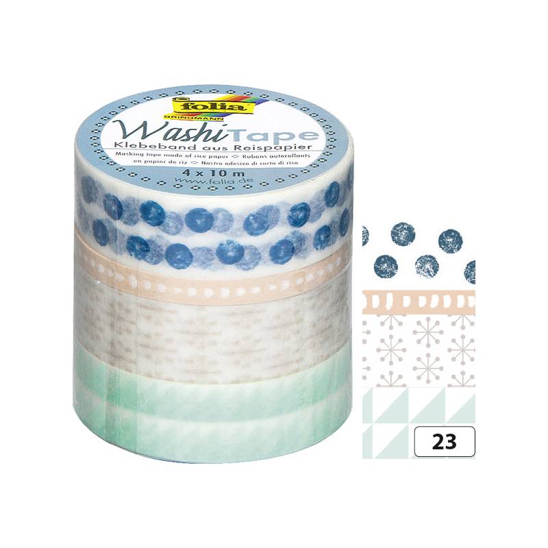 folia Deko-Klebeband Washi-Tape HYGGE, 4er Set