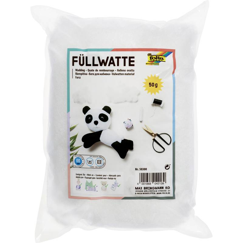 folia Bastelwatte / Füllwatte, weiß, Inhalt: 50 g