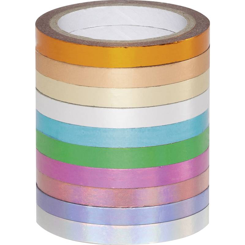 folia Deko-Klebeband Washi-Tape HOTFOIL, 10er Set