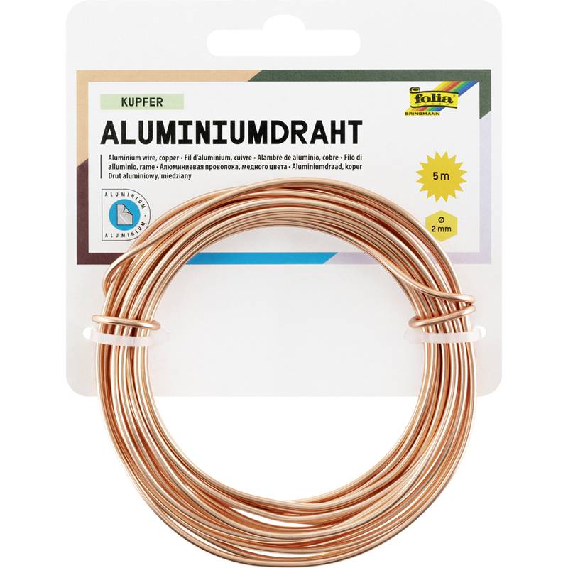 folia Aluminium-Basteldraht, 2 mm x 5 m, kupfer