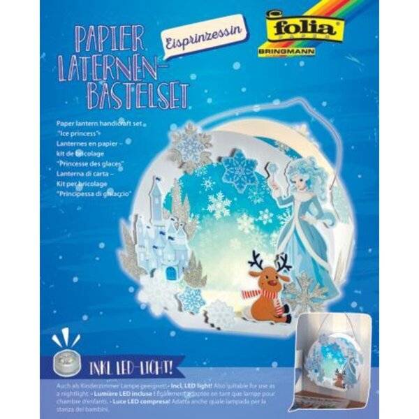 Bastelset Laterne Eisprinzessin - mit LED.