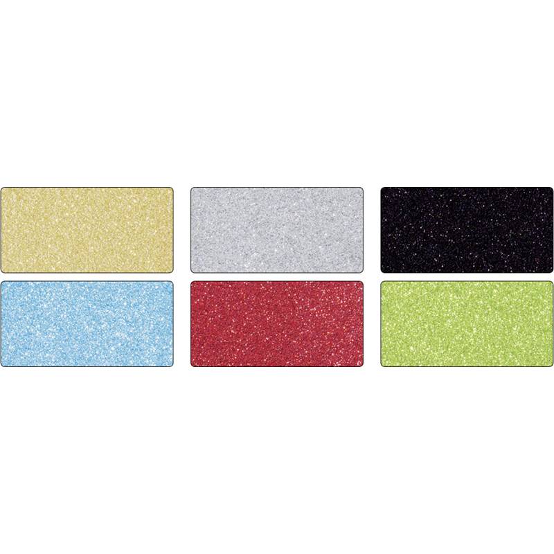 folia Glitterkarton-Block "Basic", 170 x 245 mm, 300 g/qm