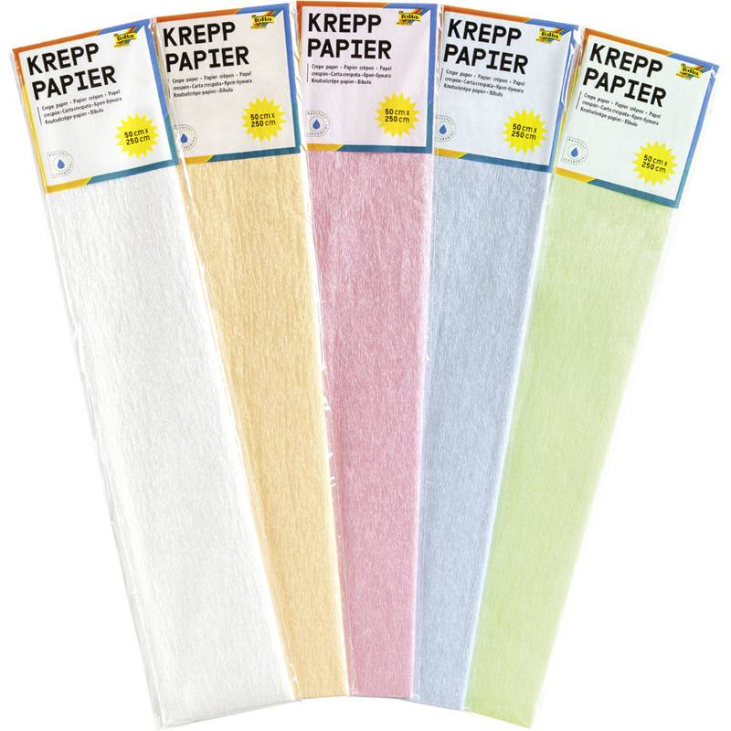 folia Krepppapier-Rolle irisierend, (B)500 mm x (L)2,5 m