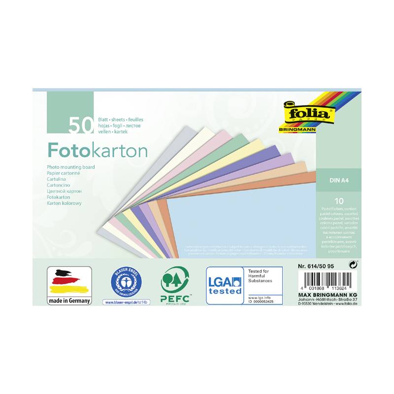 folia Fotokarton PASTELL, DIN A4, 300 g/qm