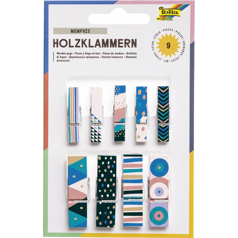 folia Holzklammern mit Druck "All year I"