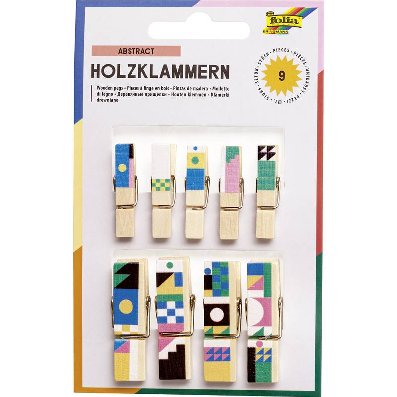 folia Holzklammern mit Druck "All year III"