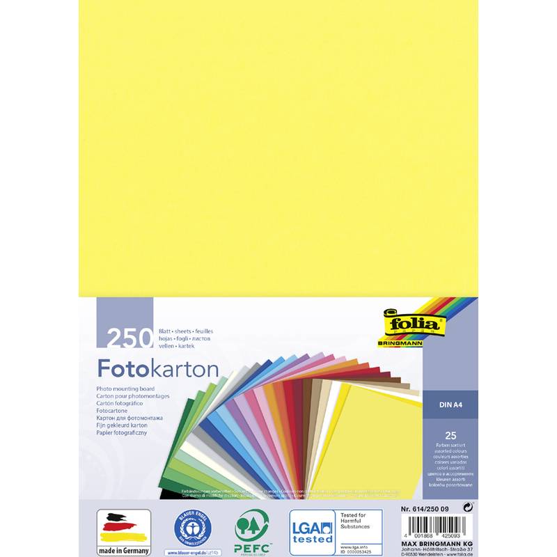 folia Fotokarton, DIN A4, 300 g/qm, sortiert
