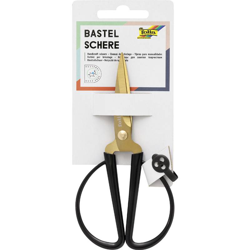 folia Bastelschere gold, spitz, Länge: ca. 145 mm