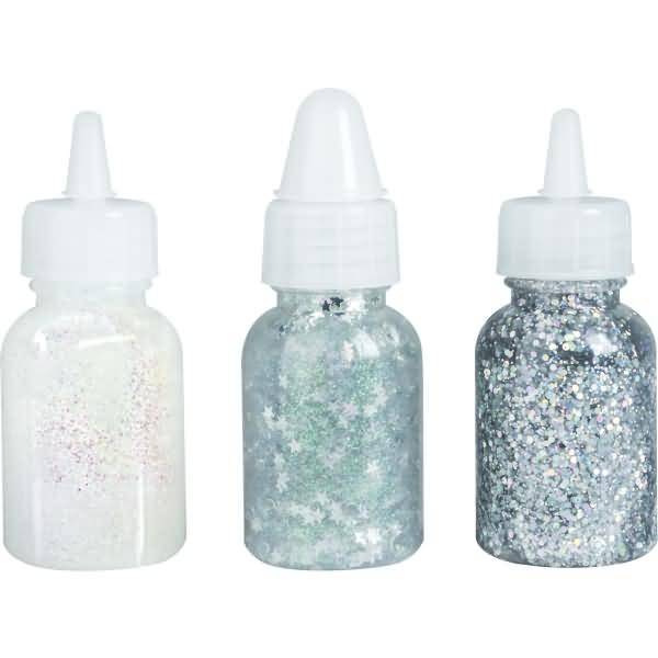 Glitterfarbe Glue Set 3x30ml Space