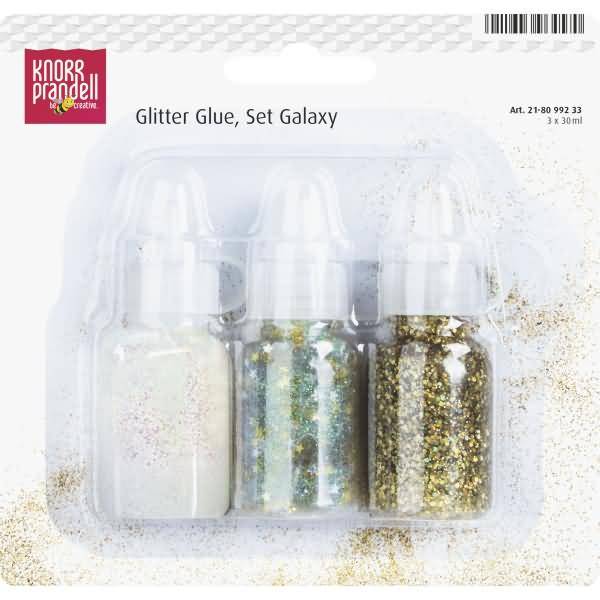 Glitterfarbe Glue Set 3x30ml Galaxy