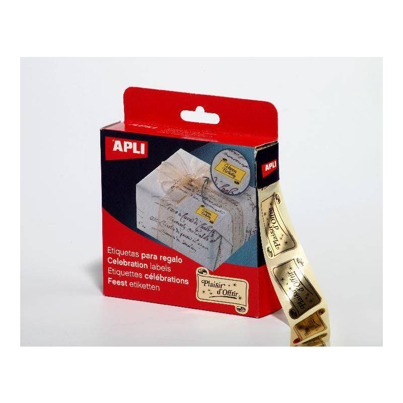 APLI Etiketten mit französische Text "Plaisir d'offrir