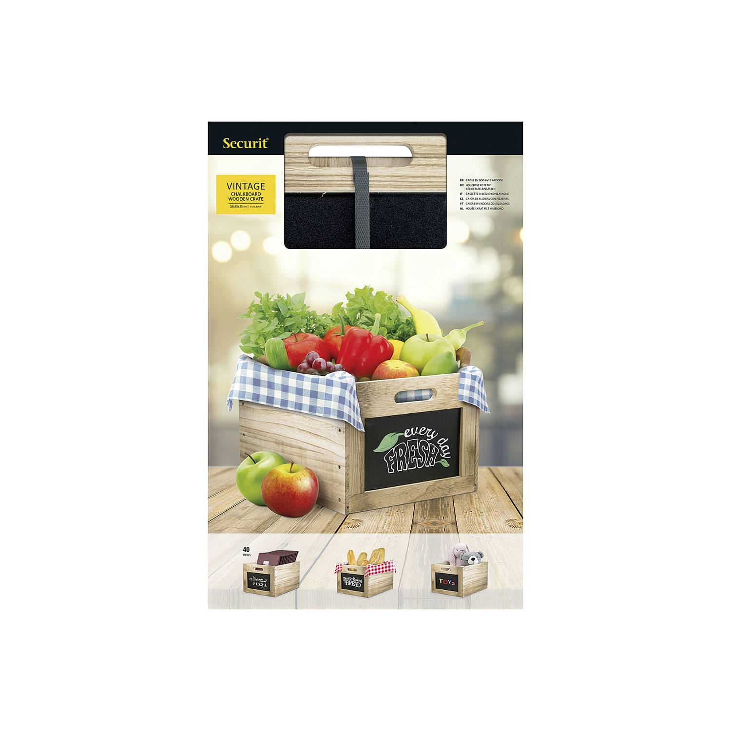 Securit Kiste Vintage Holz, natur