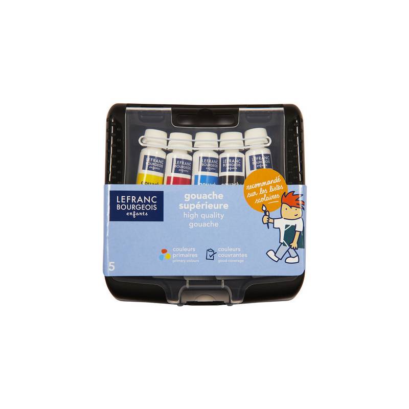 LEFRANC BOURGEOIS Gouachefarbe, farbig sortiert, 5er Etui