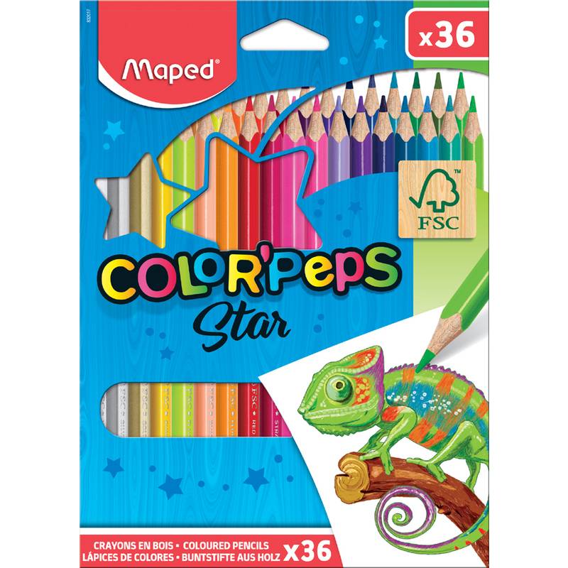 Maped Dreikant-Buntstift COLOR'PEPS Star, 36er Kartonetui