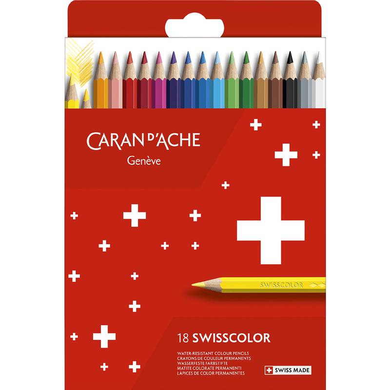 CARAN D'ACHE Buntstifte SWISSCOLOR, 18er Kartonetui