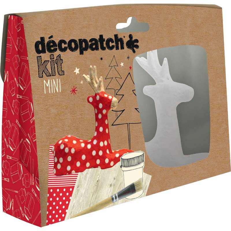 décopatch Pappmaché-Set "Rentier", 5-teilig