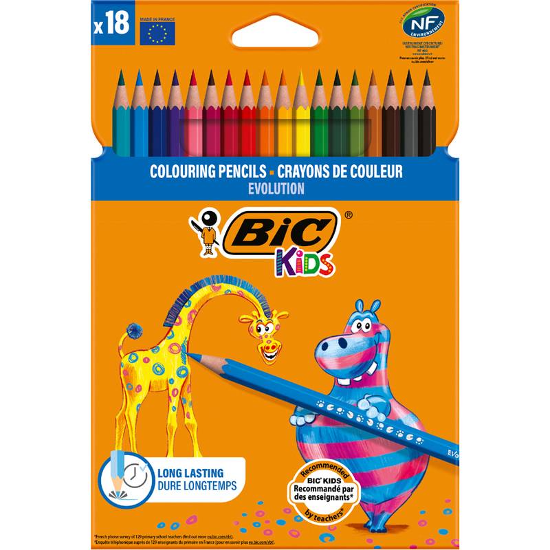 BIC KIDS Buntstifte Evolution ecolutions, 18er Kartonetui
