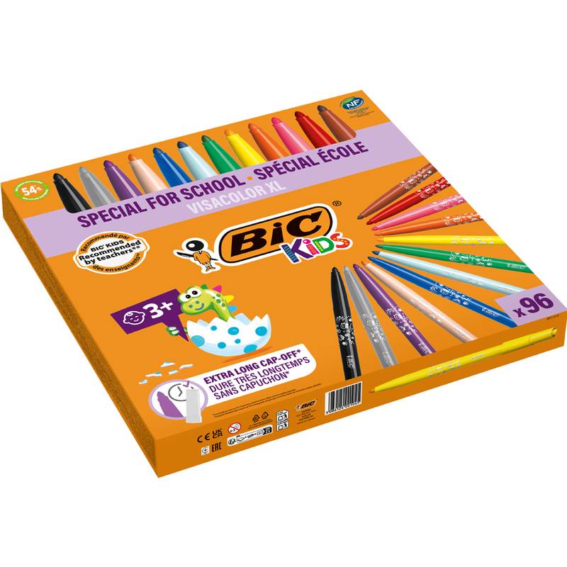 BIC KIDS Fasermaler Visacolor XL ecolutions, 96er Klassen-