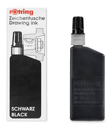Rotring - Tinte - Schwarz - Pigmenttinte - 23 ml