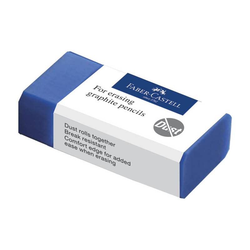 FABER-CASTELL Kunststoff-Radierer DUST-FREE, blau