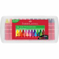 Faber-Castell 120034, 24 Stück(e), Mehrfarbig, Rot, Dreieck, Wachs, 3 Jahr(e)