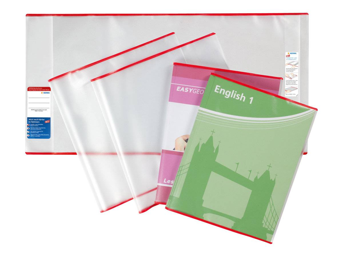 HERMA - Schutzabdeckung - Transparent mit roten