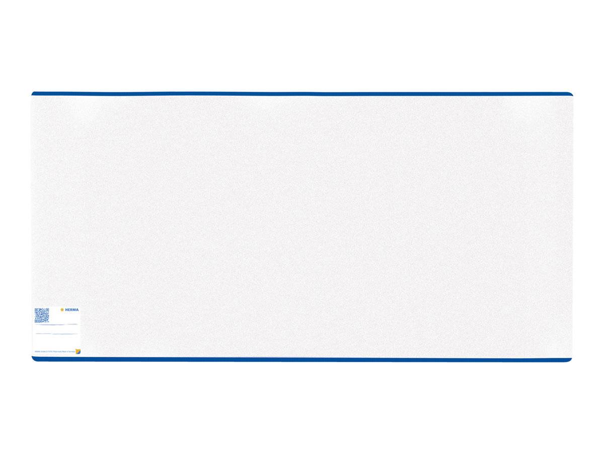 Überwiegend leeres weißes Dia mit dünnen blauen Ober- und Untergrenzen und einem kleinen Logo in der unteren linken Ecke.