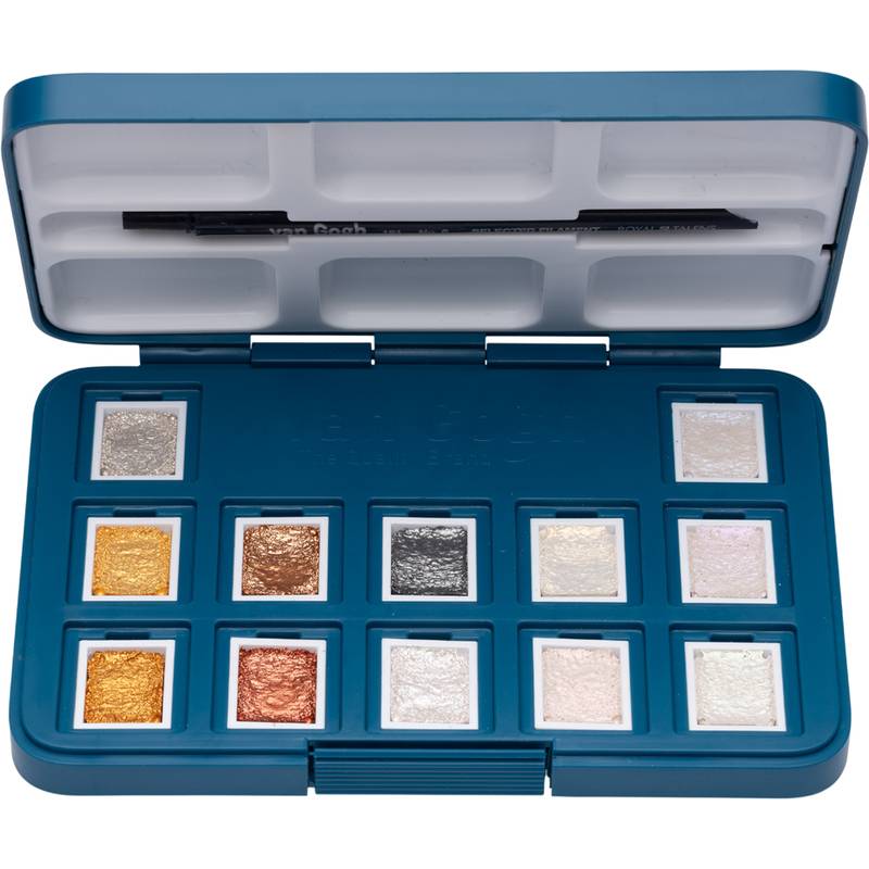 ROYAL TALENS Aquarellfarbe Van Gogh, 12er Box, Metallic-