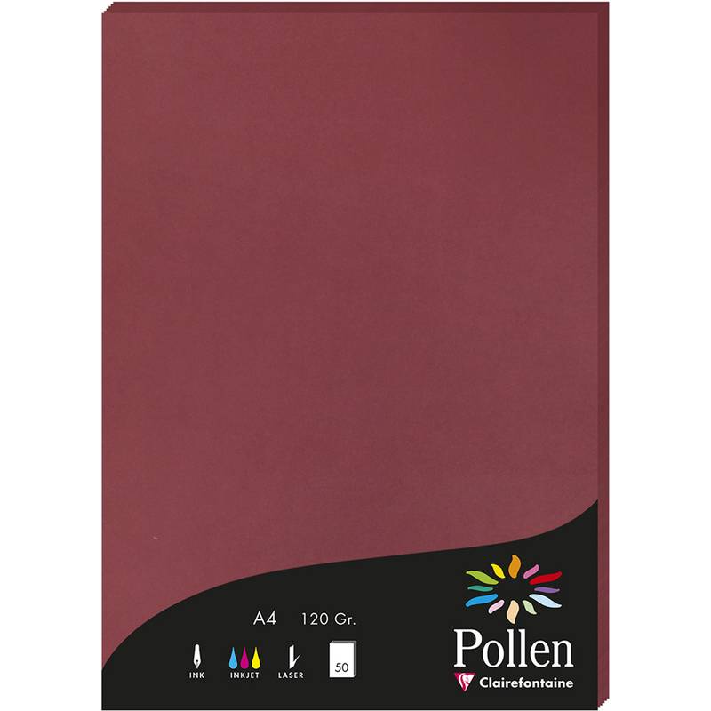 Pollen by Clairefontaine Papier DIN A4, bordeaux