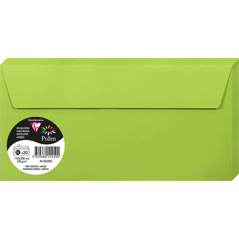 Pollen by Clairefontaine Briefumschlag DL, minze