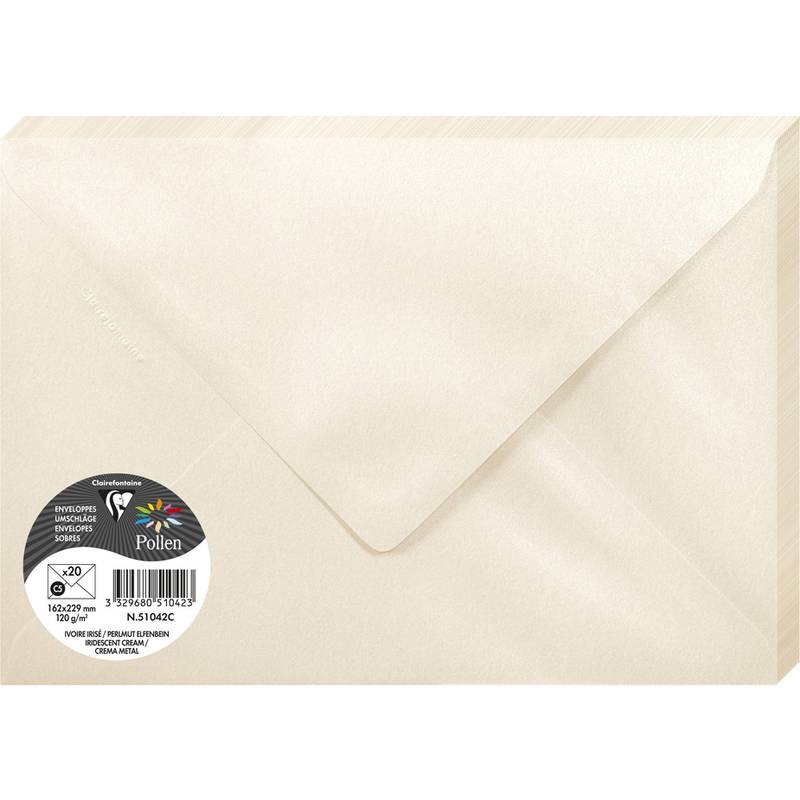 Pollen by Clairefontaine Briefumschlag C5, perlmutt-