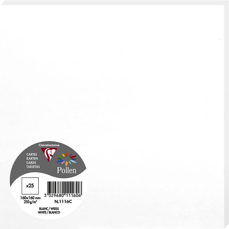 Pollen by Clairefontaine Karte 160 x 160 mm, weiß