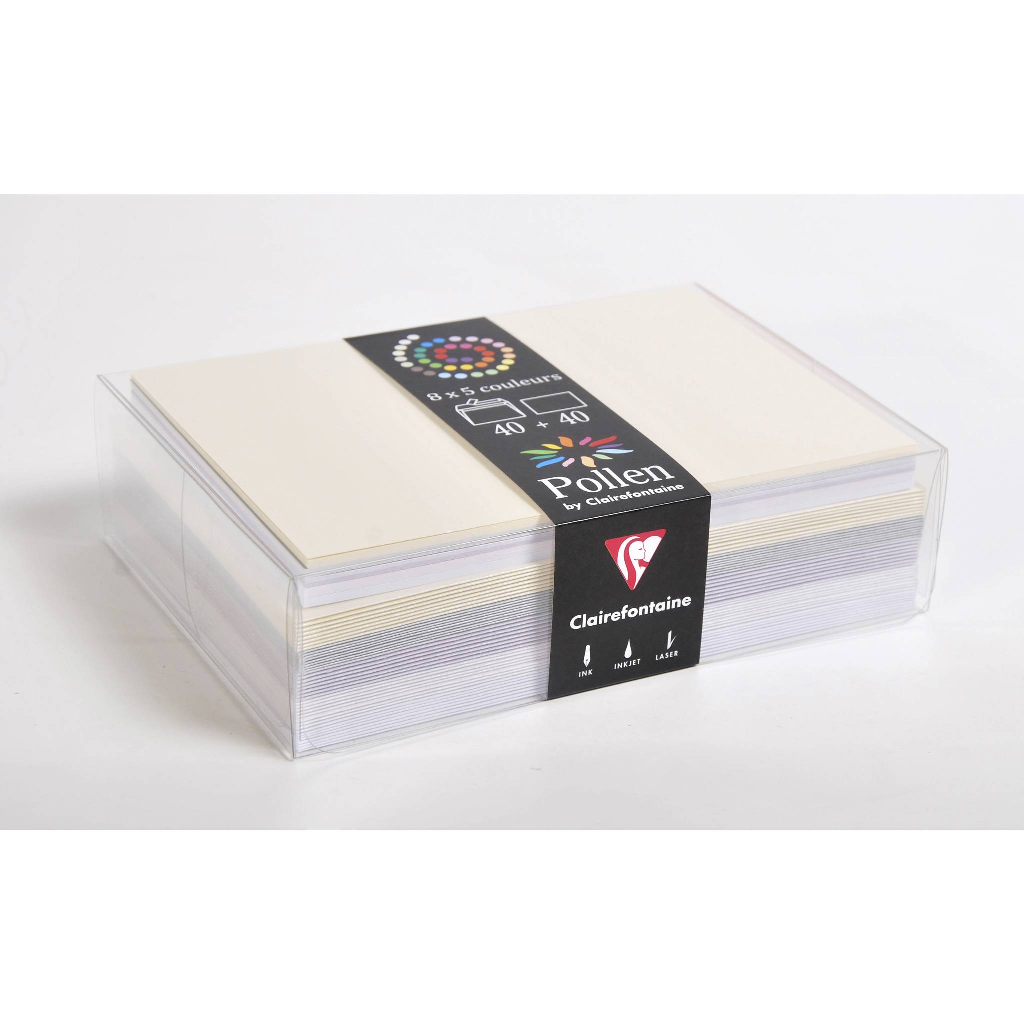 Pollen Pack 5er Set 40 Umschläge und 40 Karten, 114x162mm - Sortierung 20842C