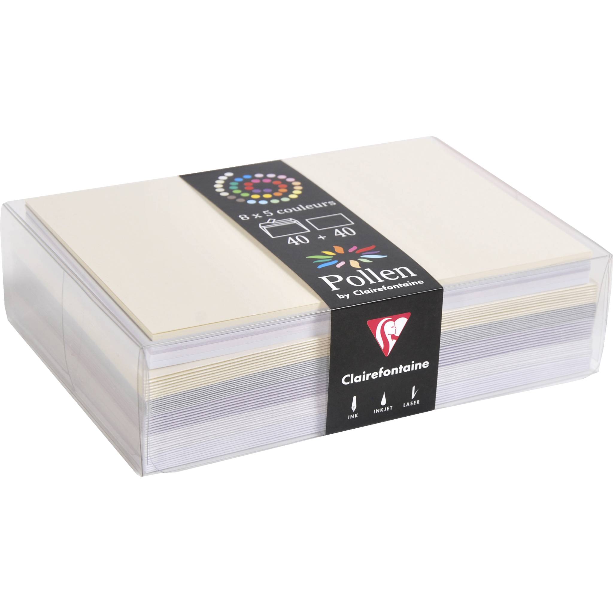 Pollen Pack 5er Set 40 Umschläge und 40 Karten, 114x162mm - Sortierung 20842C