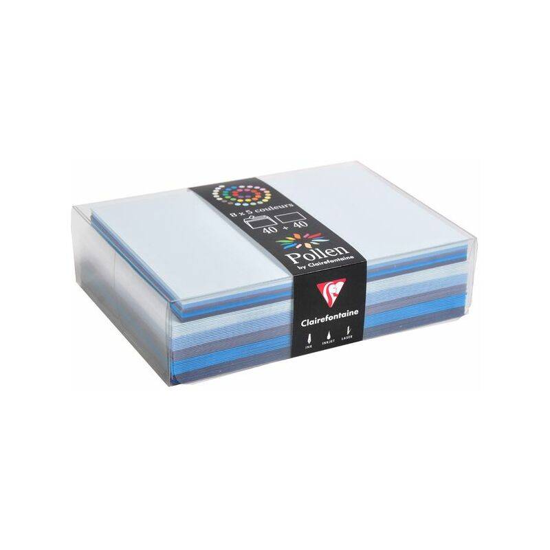 Pollen by Clairefontaine Karten-Set, Sortierung Blautöne