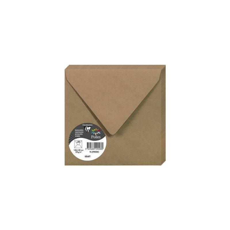 Pollen by Clairefontaine Briefumschlag Kraft, 75 x 100 mm