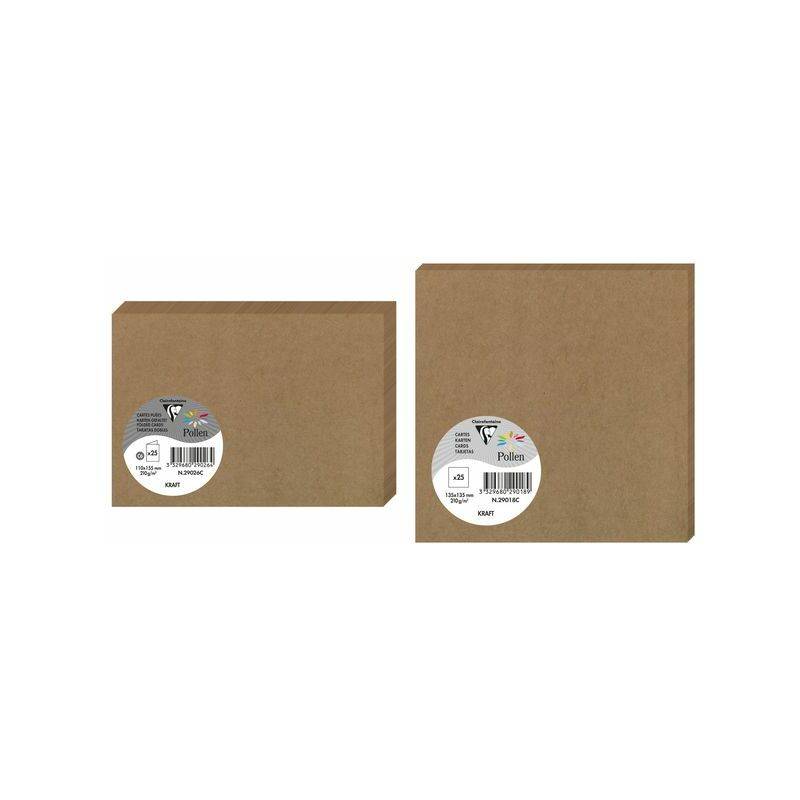 Pollen by Clairefontaine Doppelkarte 160 mm, Kraft braun