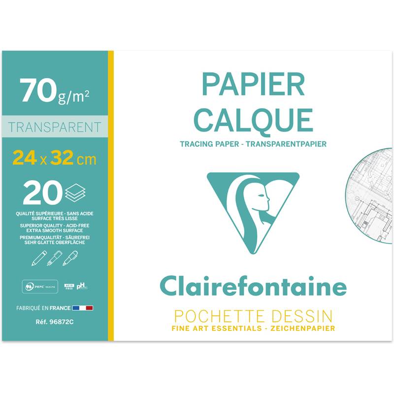 Clairefontaine Transparentpapier, 240 x 320 mm