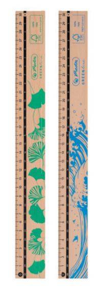 Herlitz 50033621, Schreibtisch-Lineal, Holz, Braun, 30 cm, 10 Stück(e)