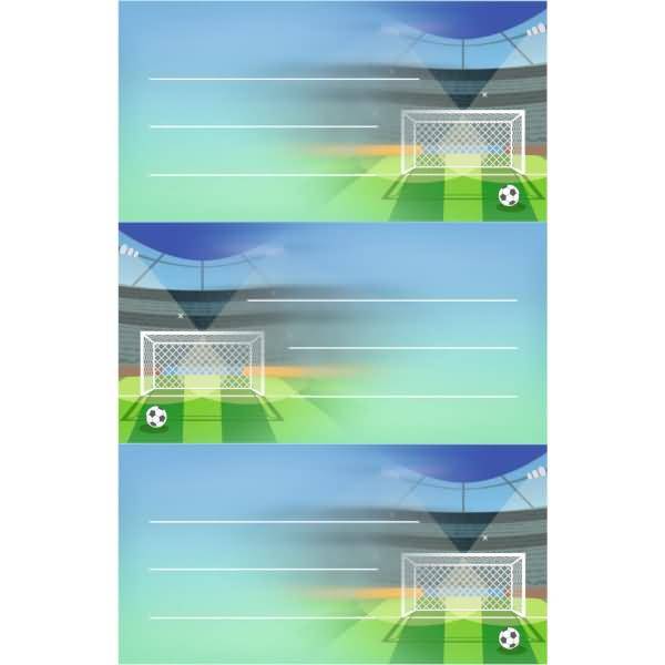Buchetiketten Motiv 5 3 Blatt Fußball