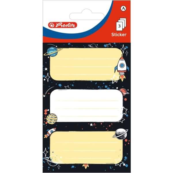 Buchetiketten Motiv 8 3 Blatt Space