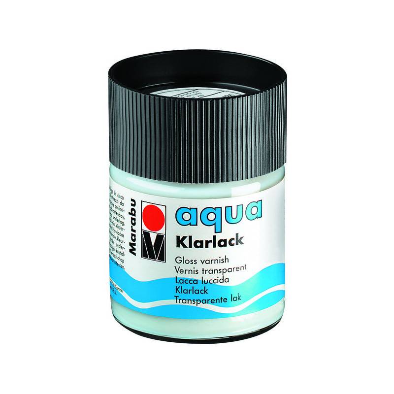Marabu Klarlack Aqua, transparent-glänzend, 50 ml, im Glas