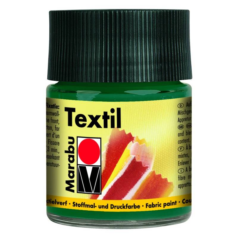 Marabu Textilfarbe "Textil", dunkelgrün, 50 ml, im Glas